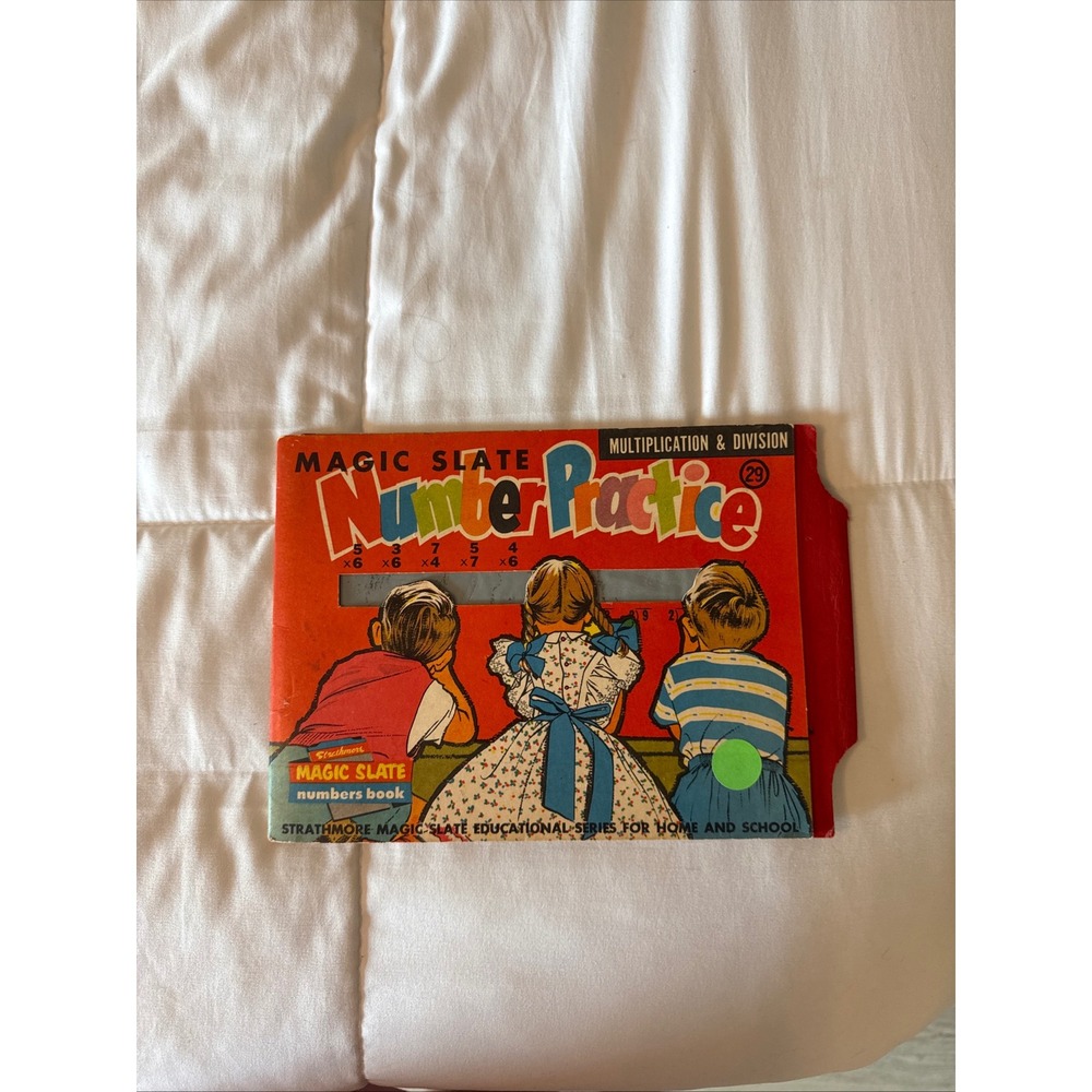 Vintage 1955 Strathmore Magic Slate Number Practice Multiplication Division Book